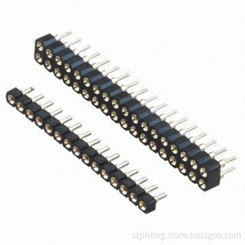 2.54mm single row IC socket H4.2, PPS insulator, round pin with brass material